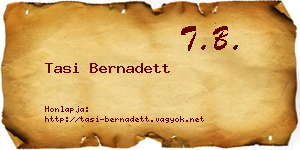 Tasi Bernadett névjegykártya
