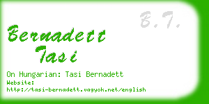 bernadett tasi business card